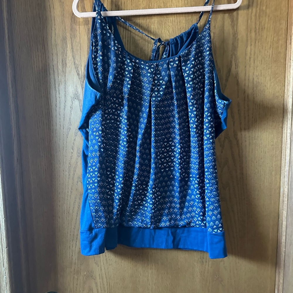 Maurices Blue Geometric Camisole